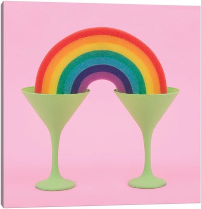 Happy Hour Canvas Art Print - Rainbow Art