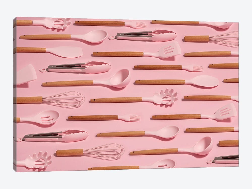 Pink Cookware by Pepino de Mar 1-piece Canvas Art