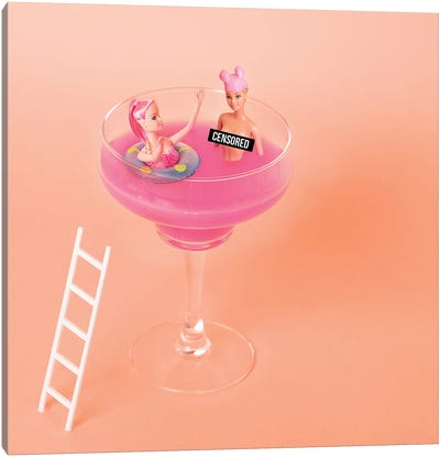 Margarita Pool Canvas Art Print - Barbiecore