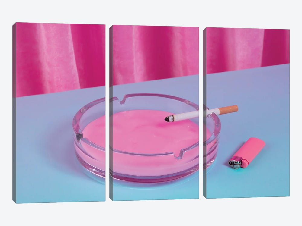 Smoke In Pink by Pepino de Mar 3-piece Canvas Art