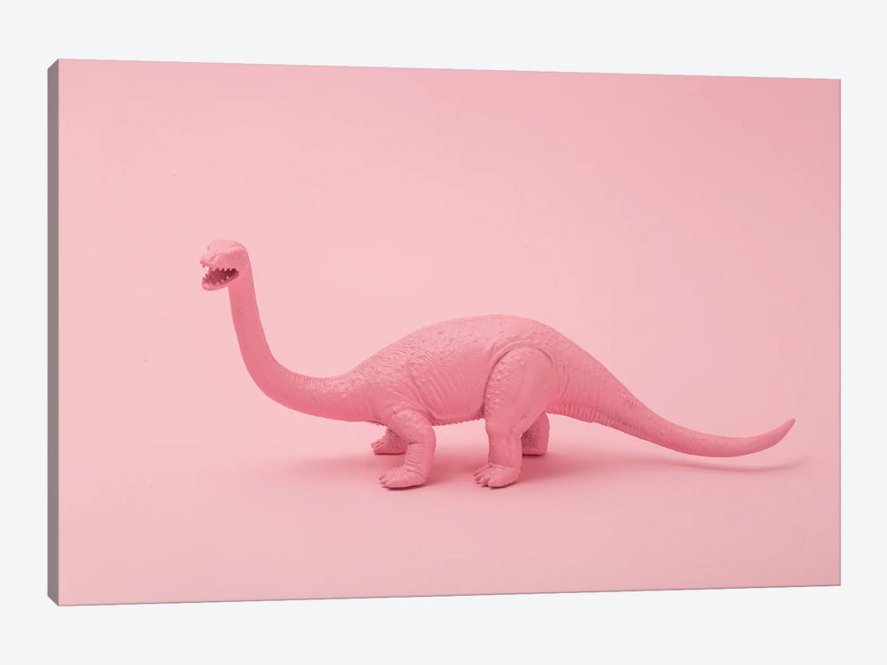 Pink Dino by Pepino de Mar 1-piece Art Print