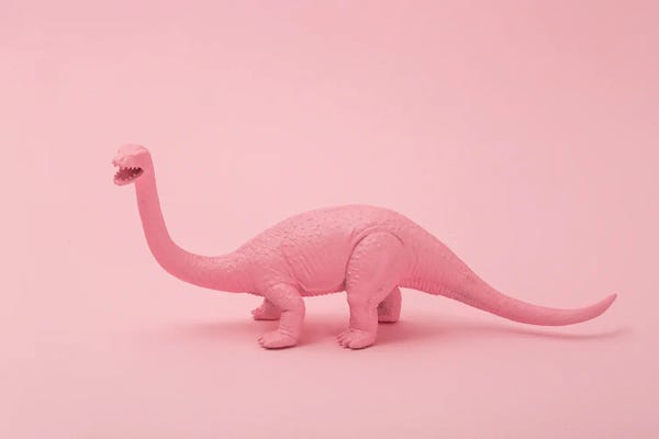 Prehistoric Animals: Pink Dino by Pepino de Mar