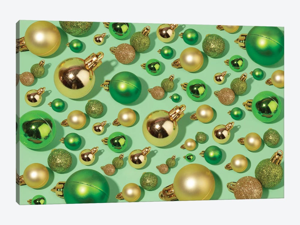 Xmas Balls Pattern by Pepino de Mar 1-piece Canvas Art Print