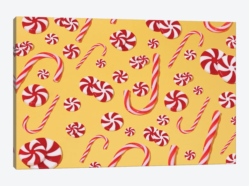 Candy Cane Pattern by Pepino de Mar 1-piece Canvas Artwork
