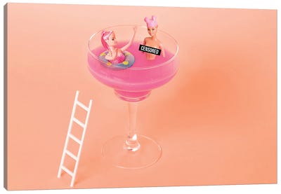 Margarita Tub Canvas Art Print - Barbiecore