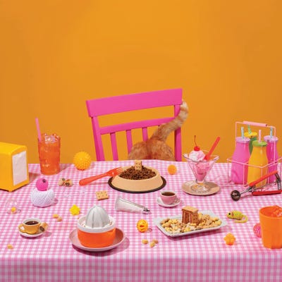 Cat's Tea Party by Pepino de Mar multi panel art