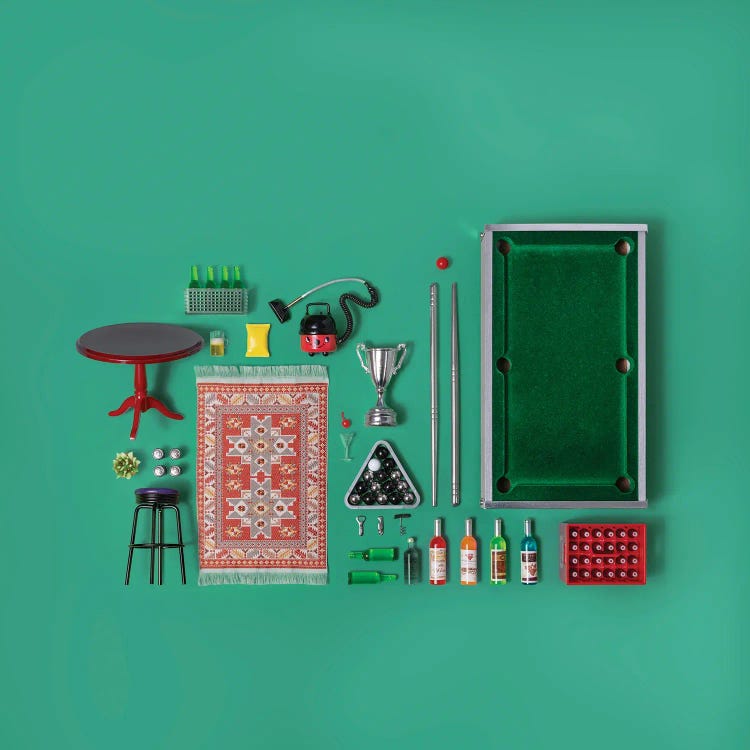 Dollhouse Inventory Dark Green by Pepino de Mar wall art