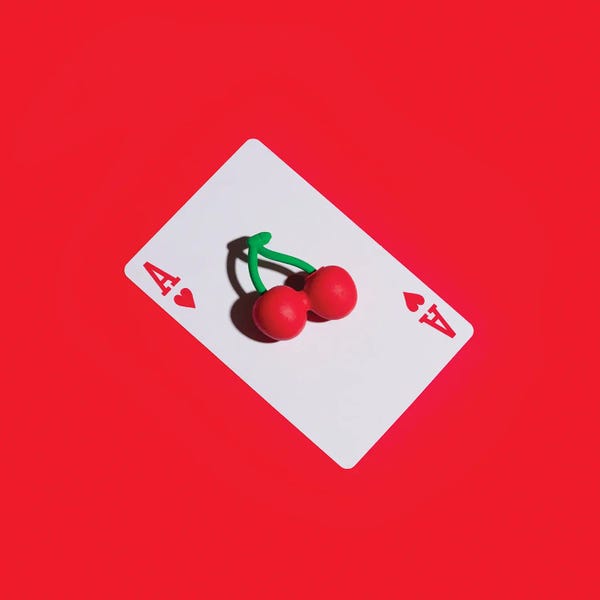 Monochromatic Photography: Ace Of Cherries by Pepino de Mar