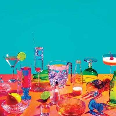 Colorful Drinks by Pepino de Mar multi panel art