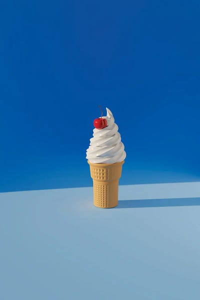 Cherry-Topped Ice Cream Cone