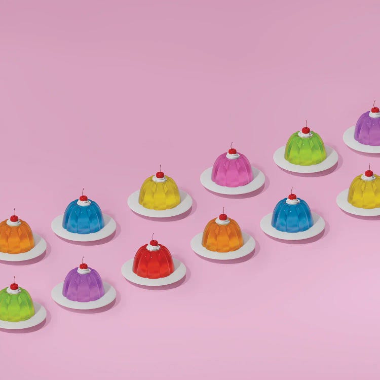 Colorful Gelatin Pattern by Pepino de Mar wall art