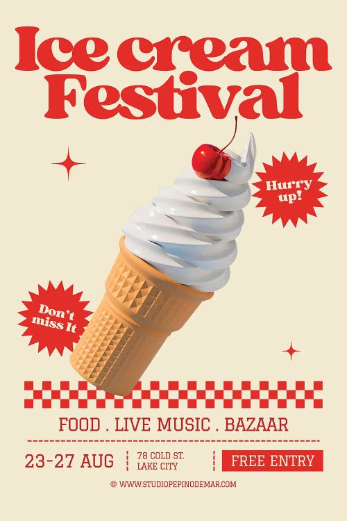 Ice Cream Festival by Pepino de Mar wall art