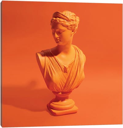 Orange Greek Canvas Art Print - Sculpture & Statue Art
