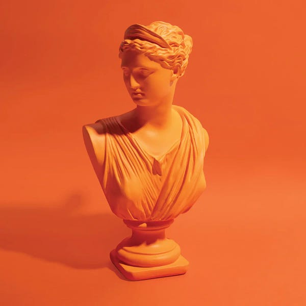 Sculptures & Statues: Orange Greek by Pepino de Mar