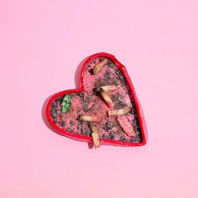 Heart Ashtray by Pepino de Mar multi panel art