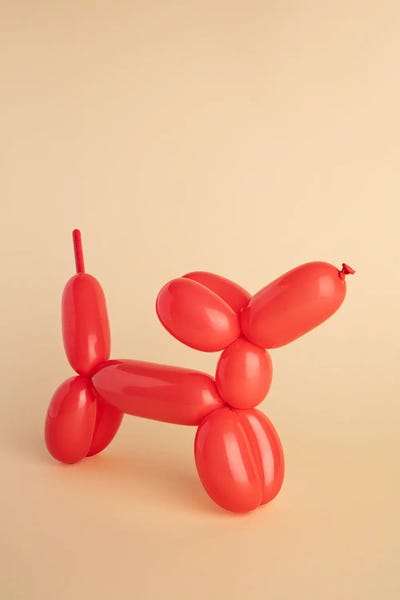 Dog Photography: Red Balloon Dog I by Pepino de Mar