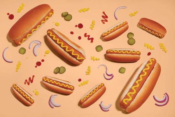 Still Life Photography: Hot Dogs Pattern by Pepino de Mar