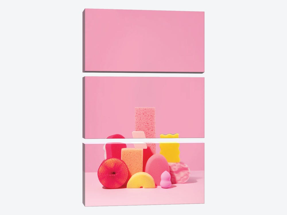 Pink Sponges III by Pepino de Mar 3-piece Canvas Print