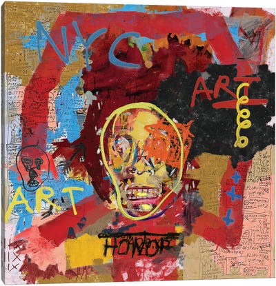 Basquiat The One Canvas Art Print - PinkPankPunk
