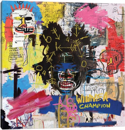 Portrait of Basquiat Canvas Art Print - Neo-expressionism