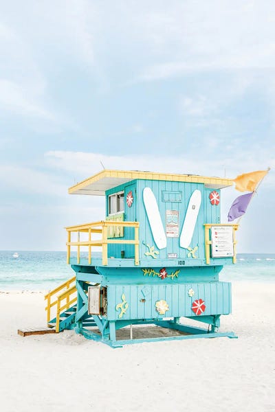 Large Coastal Art - Canvas Prints: Miami Life by Apryl Roland