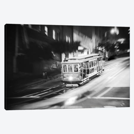 Night Car Black And White Canvas Print #PPU123} by Apryl Roland Canvas Art