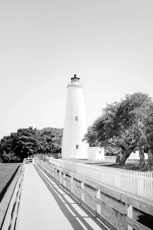 Ocracoke Lighthouse Black And White