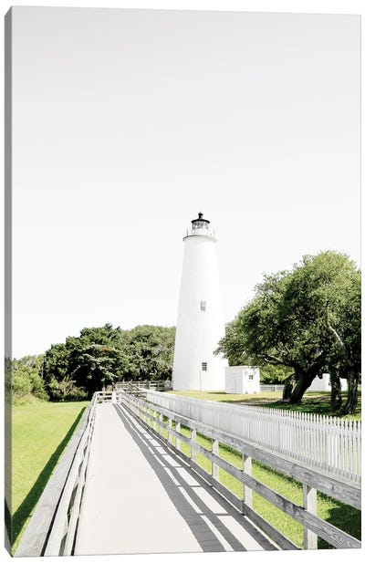 Ocracoke Lighthouse Canvas Art Print - Lighthouse Art
