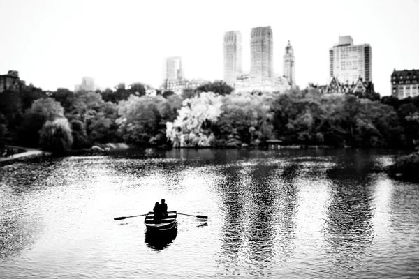 Rowboats: Row With Me Black And White by Apryl Roland