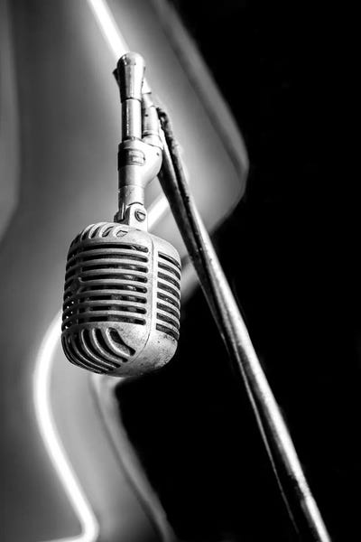 Microphones: Testing Black And White by Apryl Roland