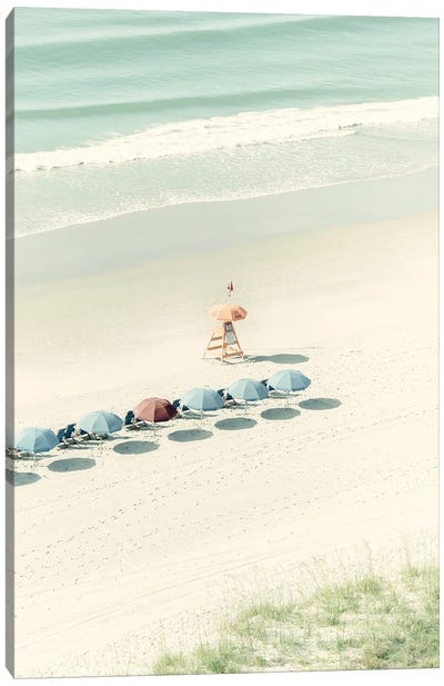 Beach Umbrella Canvas Art Print - South Carolina Art