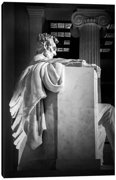 Abe Canvas Art Print - Lincoln Memorial