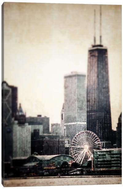 Eye Of Chicago Canvas Art Print - Ferris Wheels