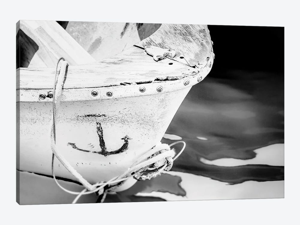 Anchor Black And White by Apryl Roland 1-piece Canvas Art