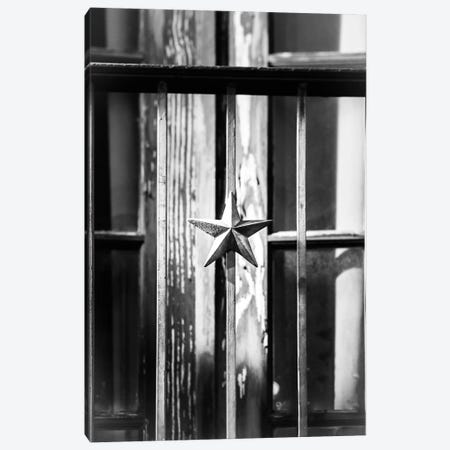 Texas Star Black And White Canvas Print #PPU91} by Apryl Roland Canvas Art