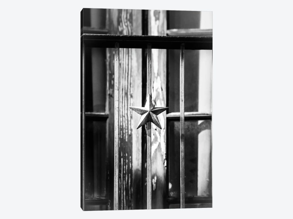 Texas Star Black And White by Apryl Roland 1-piece Canvas Print