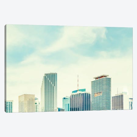 Miami Skyline Canvas Print #PPU96} by Apryl Roland Canvas Art Print