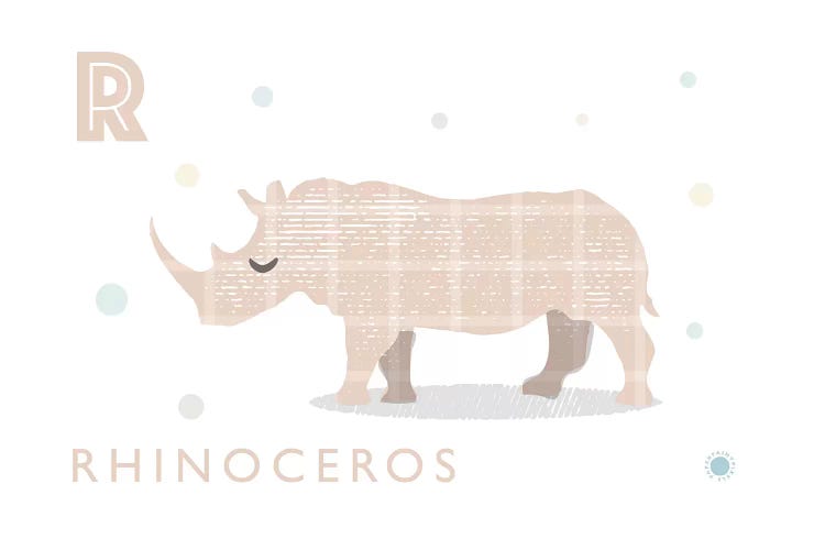 Rhino by PaperPaintPixels wall art