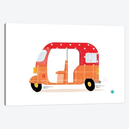 Rickshaw Canvas Print #PPX101} by PaperPaintPixels Canvas Art Print