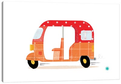 Rickshaw Canvas Art Print - PaperPaintPixels