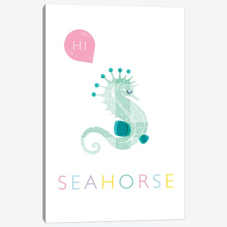 Seahorse Canvas Print #PPX103} by PaperPaintPixels Canvas Print