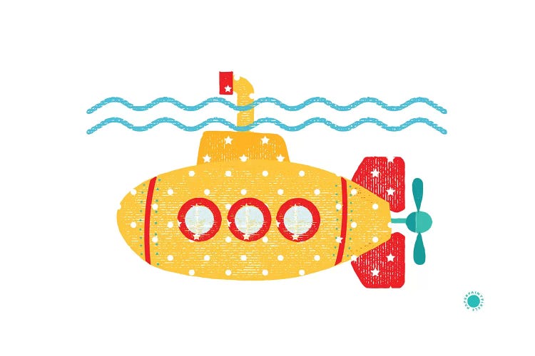 Submarine by PaperPaintPixels wall art