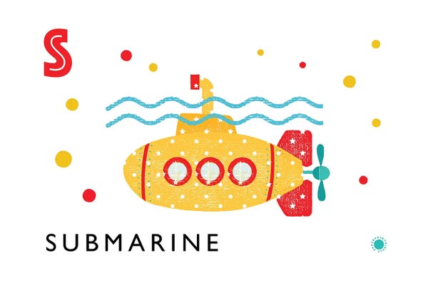 The Letter S: S Is For Submarine by PaperPaintPixels