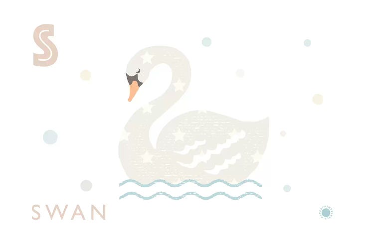 Swan by PaperPaintPixels wall art