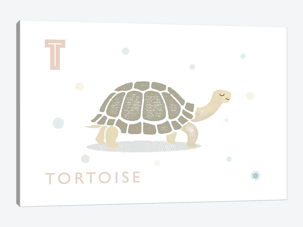 Tortoise by PaperPaintPixels 1-piece Canvas Art Print