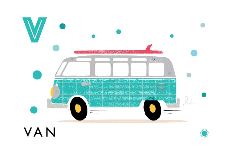 V Is For Van by PaperPaintPixels wall art