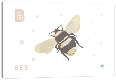 B Is For Bee Canvas Art Print - Letter B