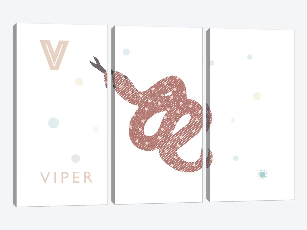 Viper by PaperPaintPixels 3-piece Canvas Wall Art