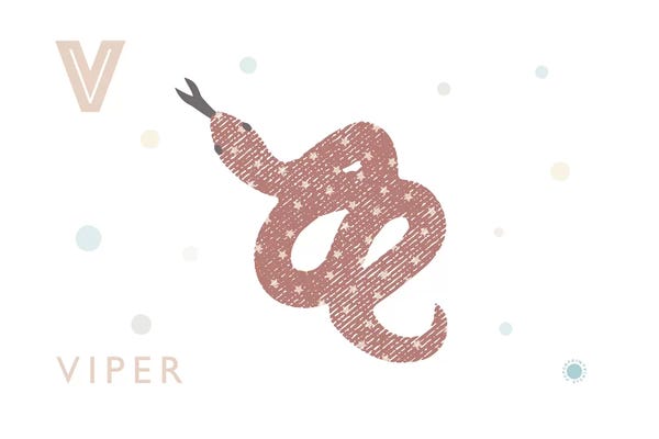 The Letter V: Viper by PaperPaintPixels