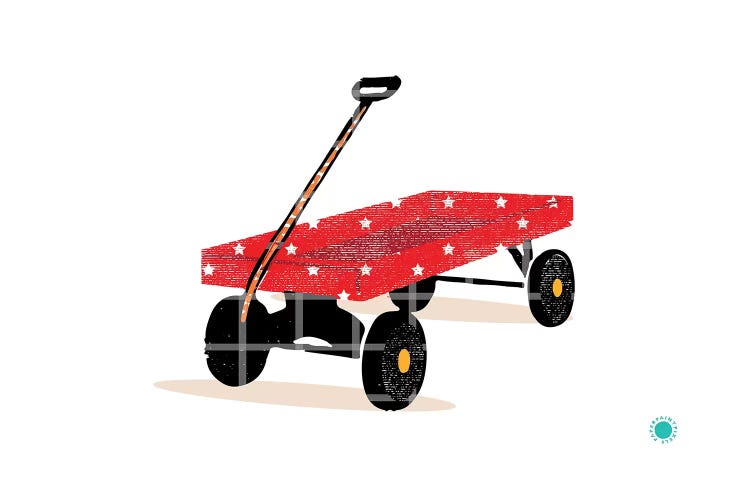 Wagon by PaperPaintPixels wall art